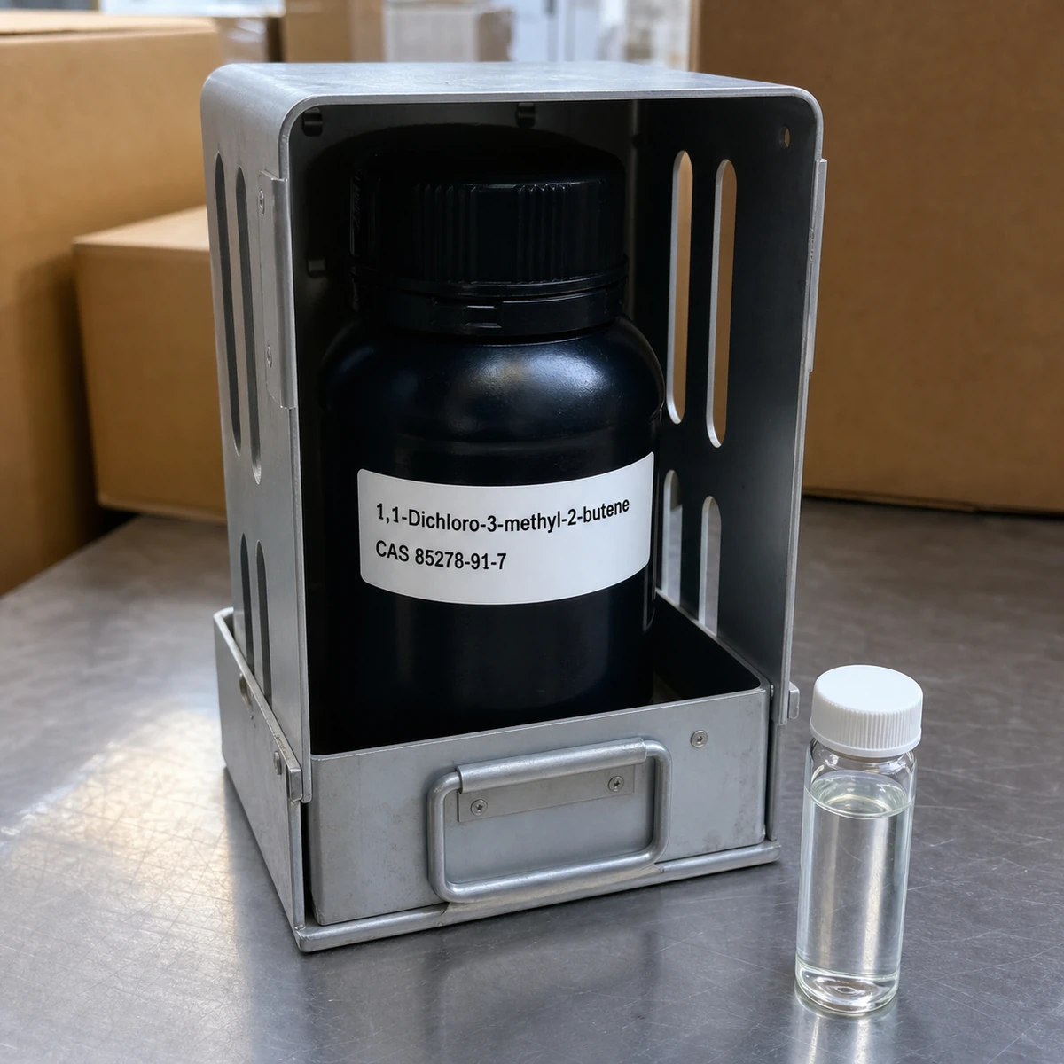 1,1-Dichloro-3-methyl-2-butene product packaging 1,1-Dichloro-3-methyl-2-butene CAS 85278-91-7