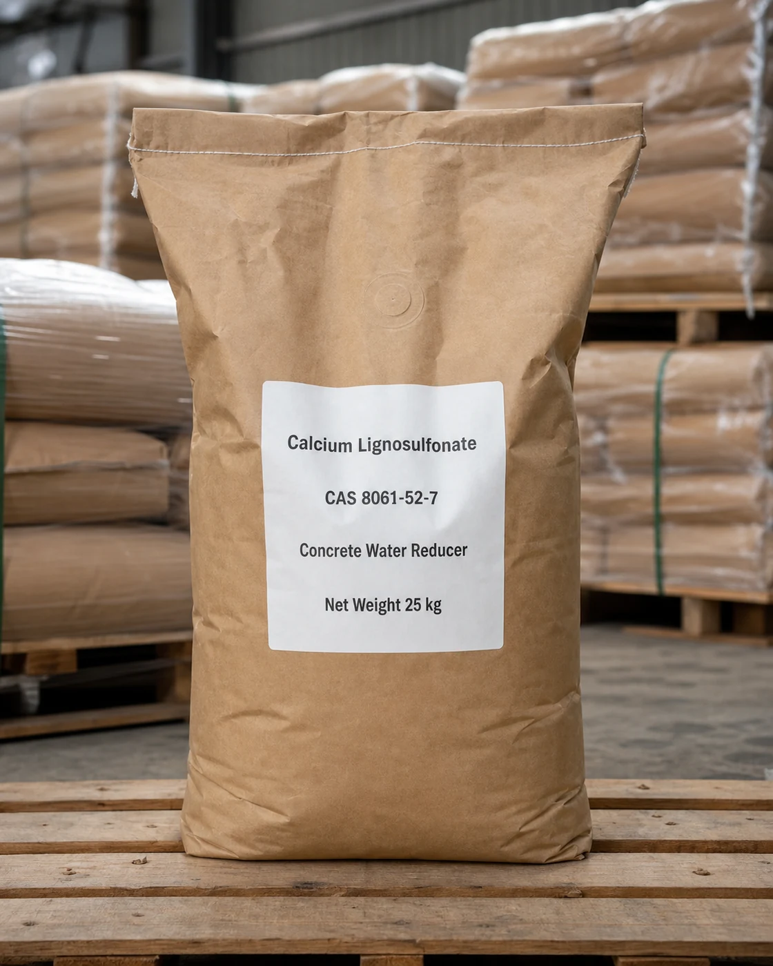 Calcium lignosulfonate CAS 8061-52-7 concrete water reducer brown powder in industrial bag Calcium lignosulfonate CAS 8061-52-7 concrete water reducer brown powder in industrial bag