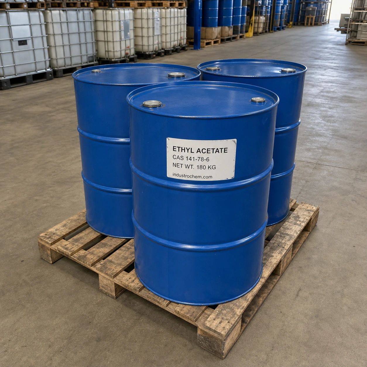 ethyl-acetate-cas-141-78-6-180kg-steel-drum Ethyl Acetate CAS 141-78-6 in 180 kg steel drums