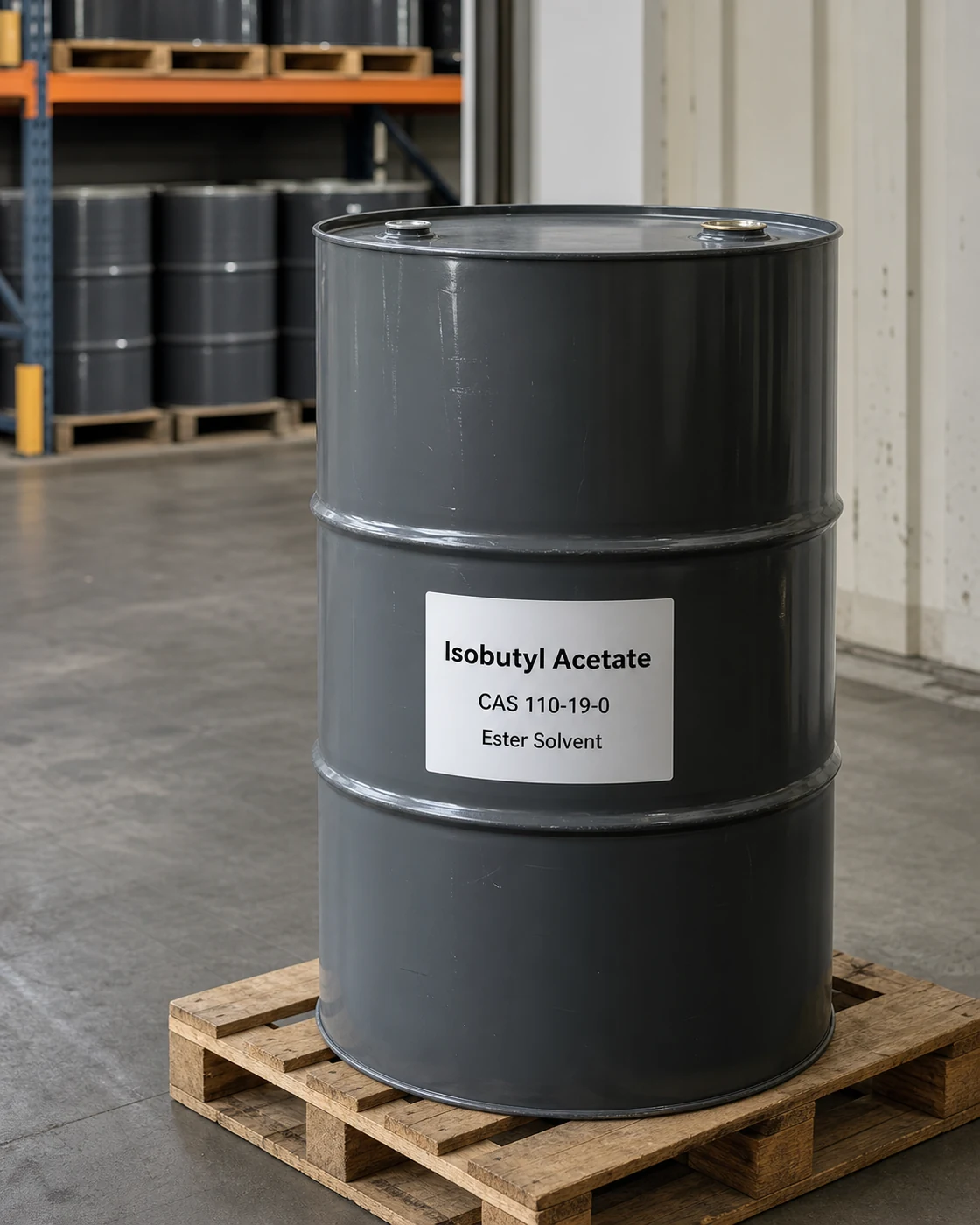 Isobutyl acetate CAS 110-19-0 ester solvent in industrial drum for coatings and printing inks Isobutyl acetate CAS 110-19-0 ester solvent in industrial drum for coatings and printing inks