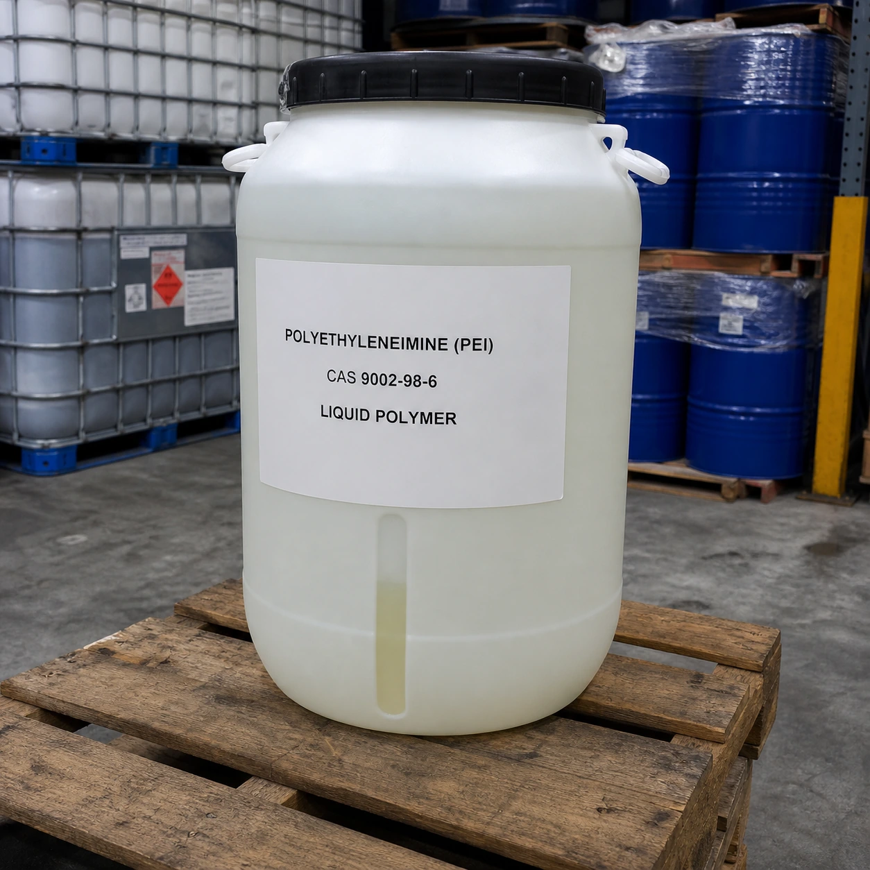 polyethyleneimine-cas-9002-98-6-hdpe-drum Polyethyleneimine (PEI) CAS 9002-98-6