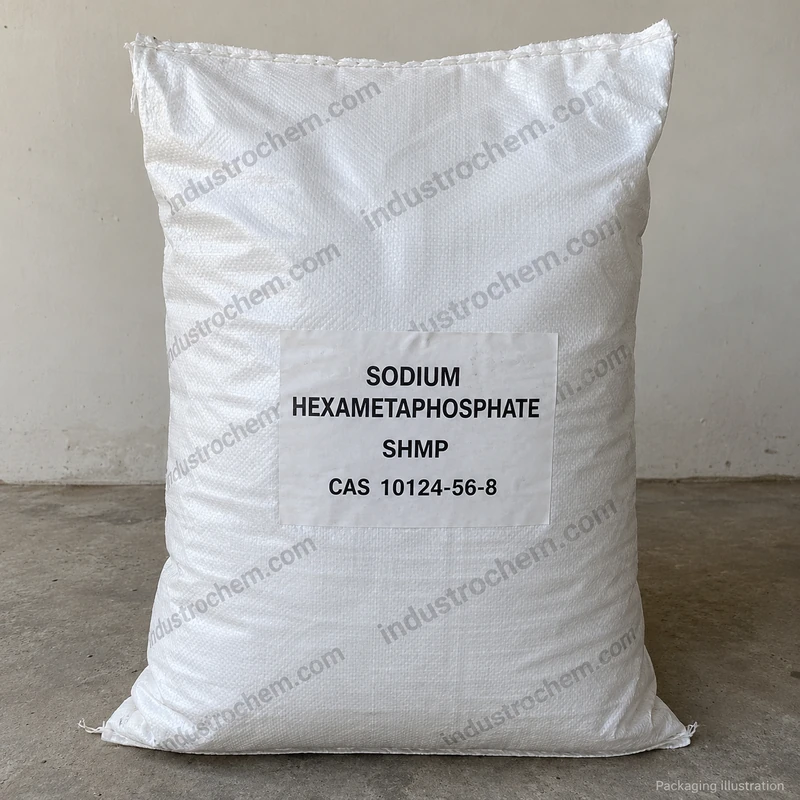 Sodium Hexametaphosphate (SHMP) CAS 10124-56-8 — front packaging view Sodium Hexametaphosphate (SHMP) CAS 10124-56-8