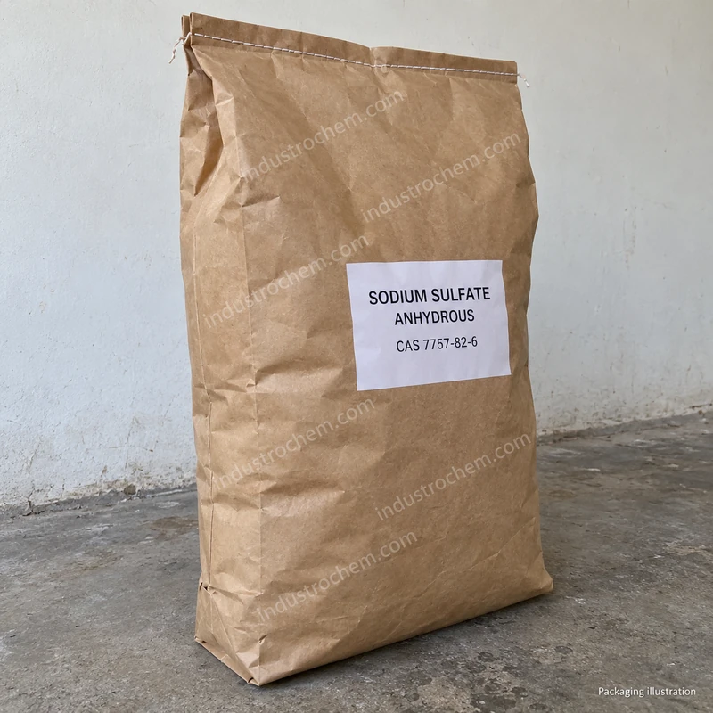 Sodium Sulfate Anhydrous CAS 7757-82-6 — three-quarter packaging view Sodium Sulfate Anhydrous CAS 7757-82-6
